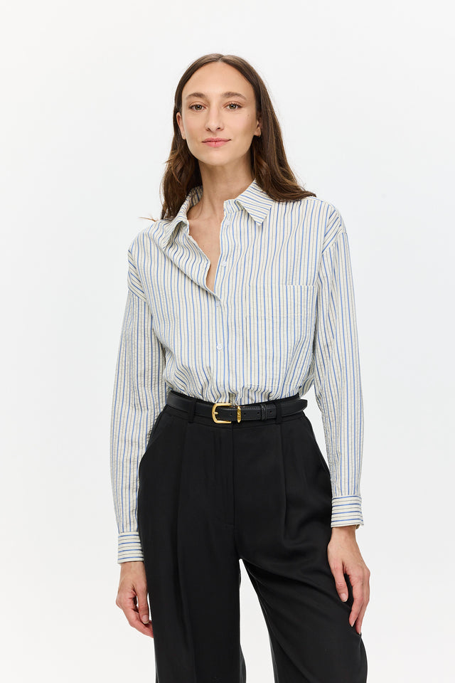 Andy Blouse Blue Stripes