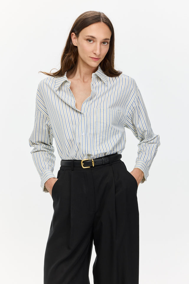 Andy Blouse Blue Stripes