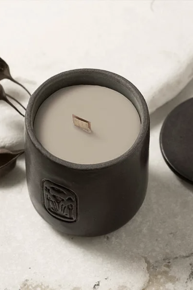 Sacred Trees Candle In Clay