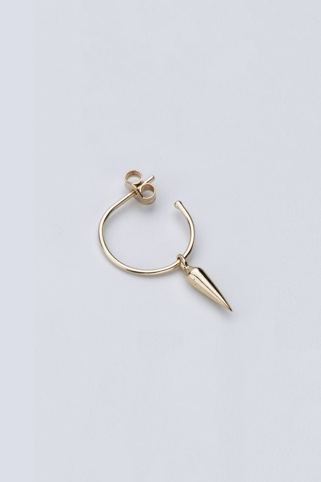 Gold Pendulum Mini-Hoop Earring