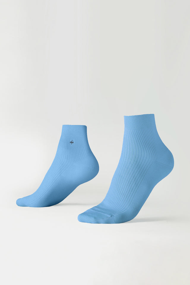 Ankle Ribbed Fine Socks - High Above