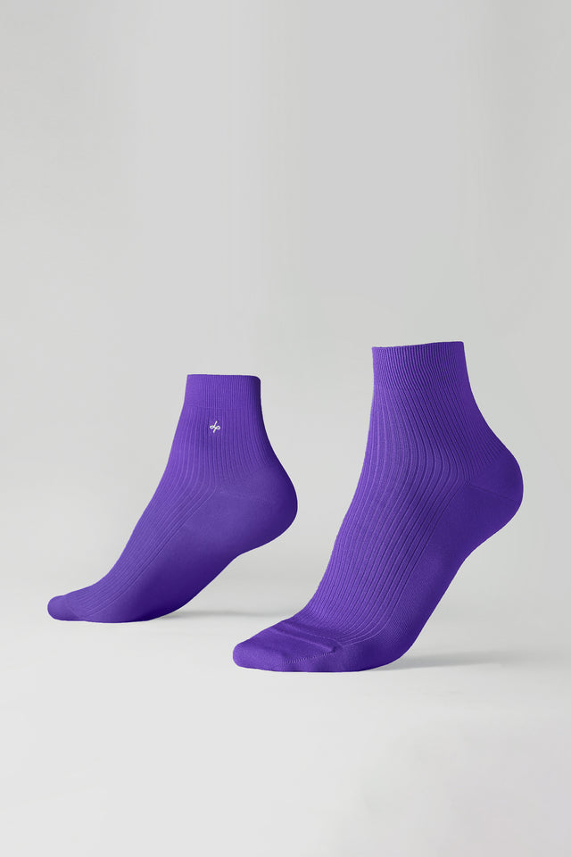 Ankle Ribbed Fine Socks - Prince