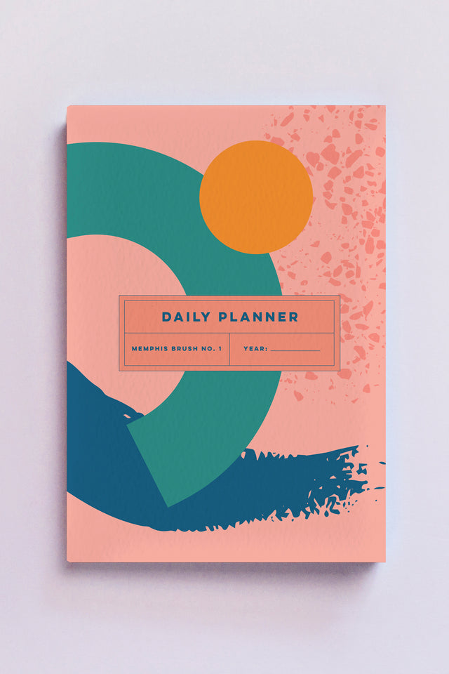 Memphis Brush -  Undated Daily Planner Book