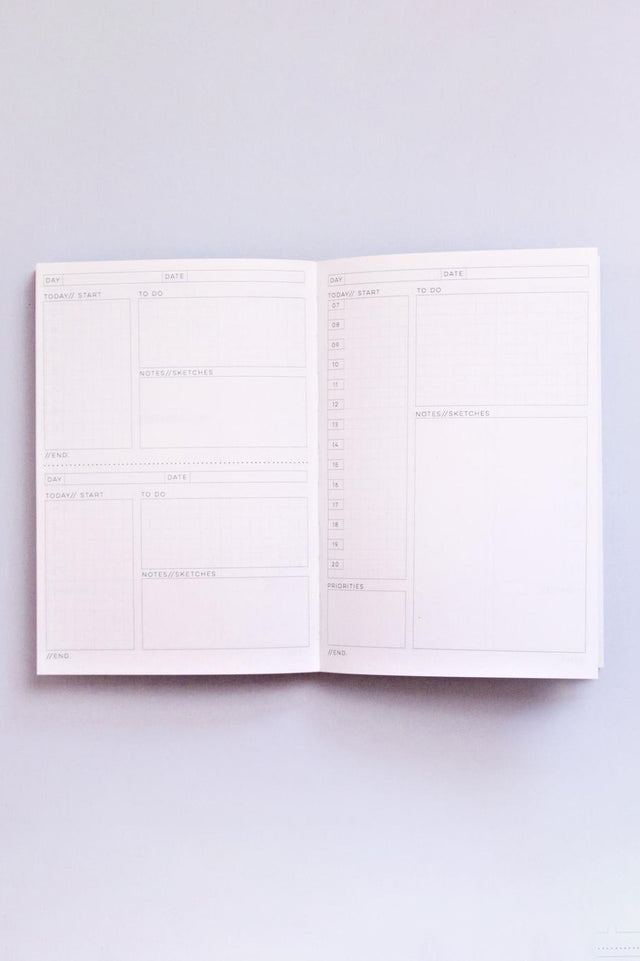 Overlay Shapes -  Undated Daily Planner Book