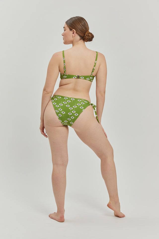 Green print Lucy Bikini bottom