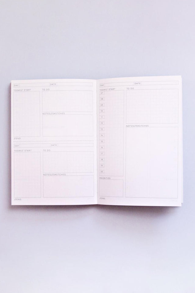 Overlay Shapes -  Undated Daily Planner Book