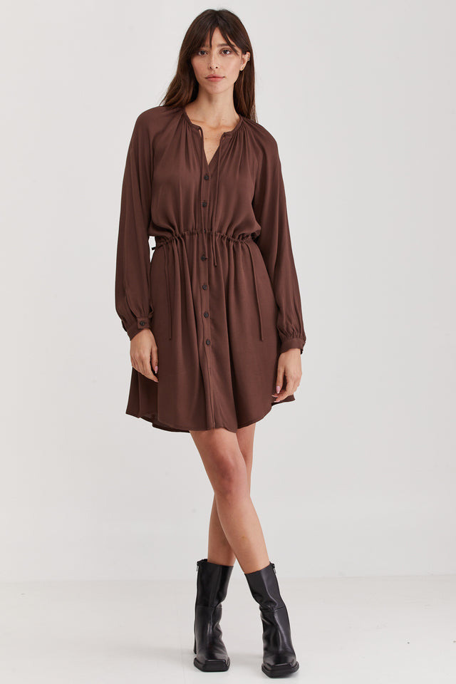 Nur Mini Dress Brown