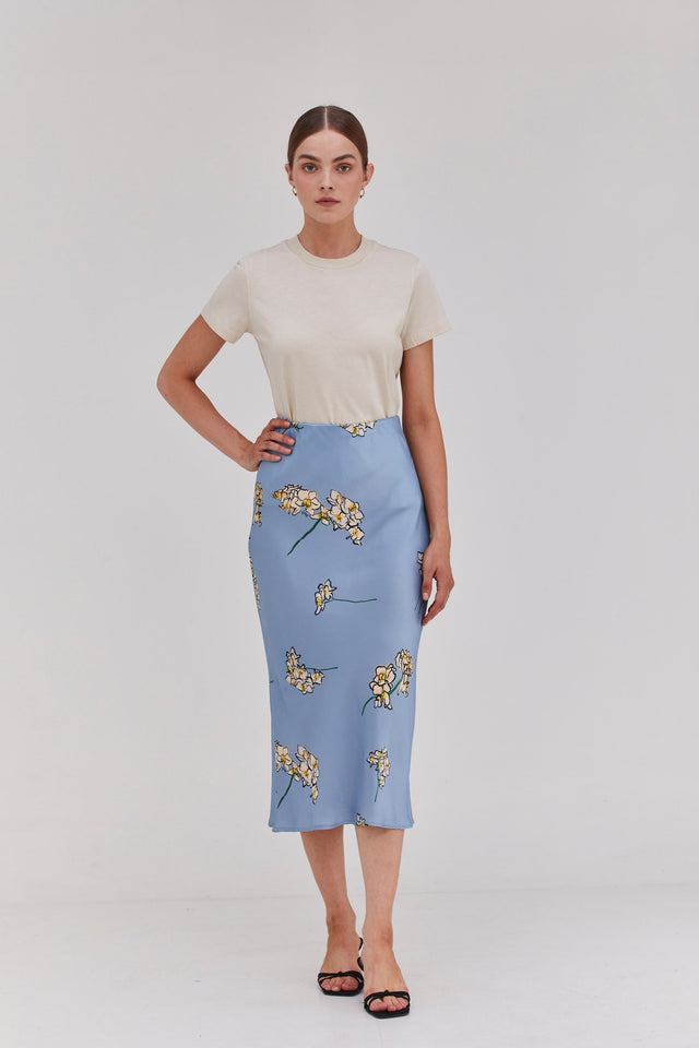 Light Blue Orchid Skirt